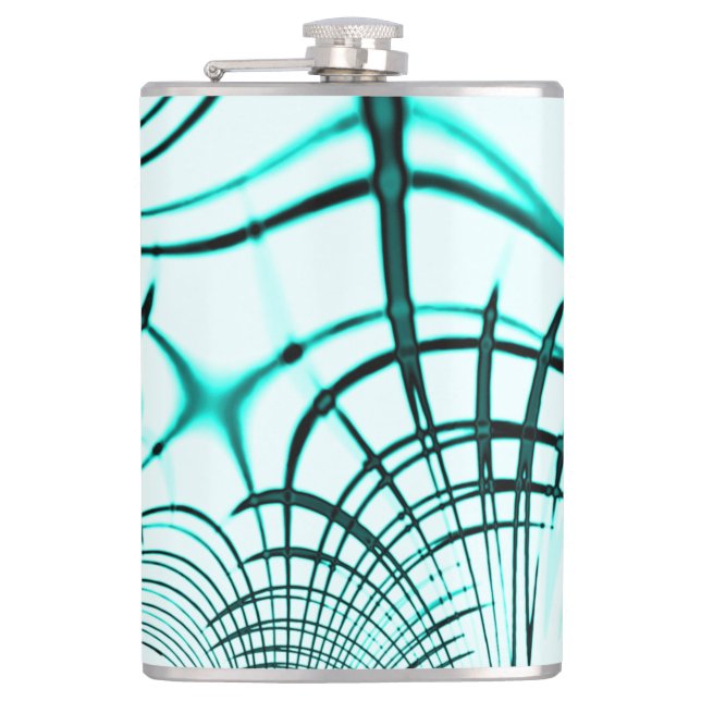 Korsad cyanakakrökt spårning på ljusbakgrund fickplunta (Framsidan)