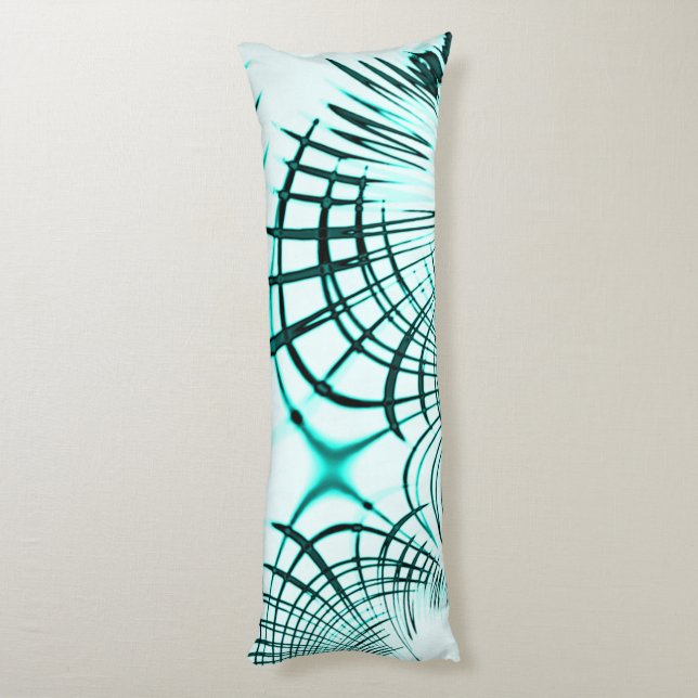 Korsad cyanakakrökt spårning på ljusbakgrund kroppskudde (Baksidan (Vertikal))