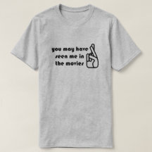 Korsad Finger i Movies Manar GreyTshirt