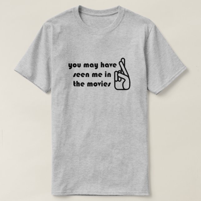 Korsad Finger i Movies Manar GreyTshirt T-shirt (Design framsida)
