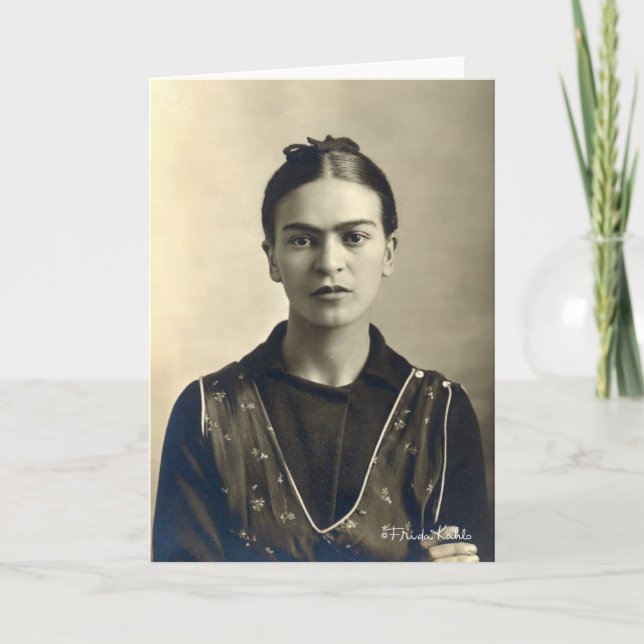 Korsad Frida Kahlo ärmar Kort (Framsida)