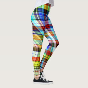 Korsad genomskinlig färglös korsning av rand leggings