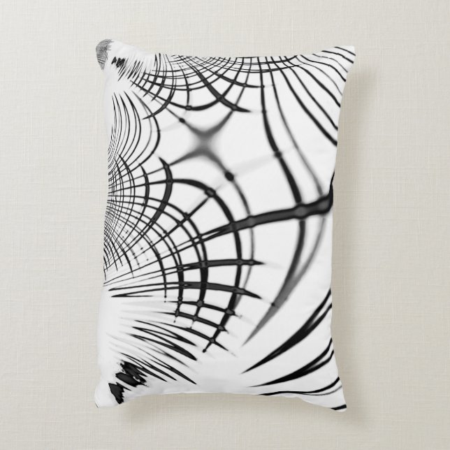 Korsad grått linjer påminner oss om teckning i klo prydnadskudde (Baksidan(Vertikal))