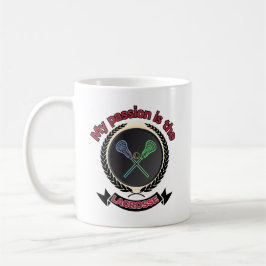 Korsad Lacrosse Sticks Boll Passion Sport Game Kaffemugg