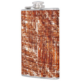 Korsad linjer och rost kvadratisk nos fickplunta