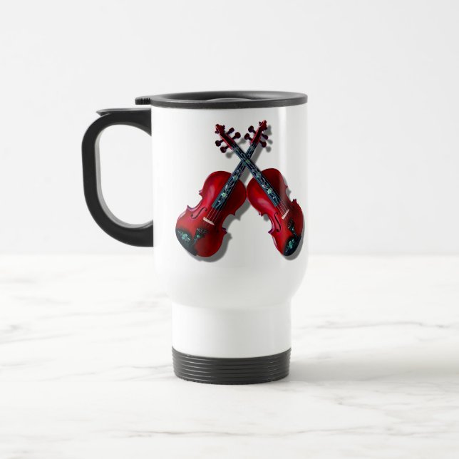 KORSAD RÖD VIOLINS-MUG RESEMUGG (Vänster)