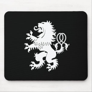 Korsad våldsam lejon heraldik Mousepad för svan Musmatta