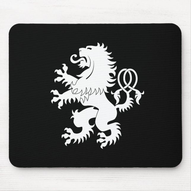 Korsad våldsam lejon heraldik Mousepad för svan Musmatta (Framsidan)