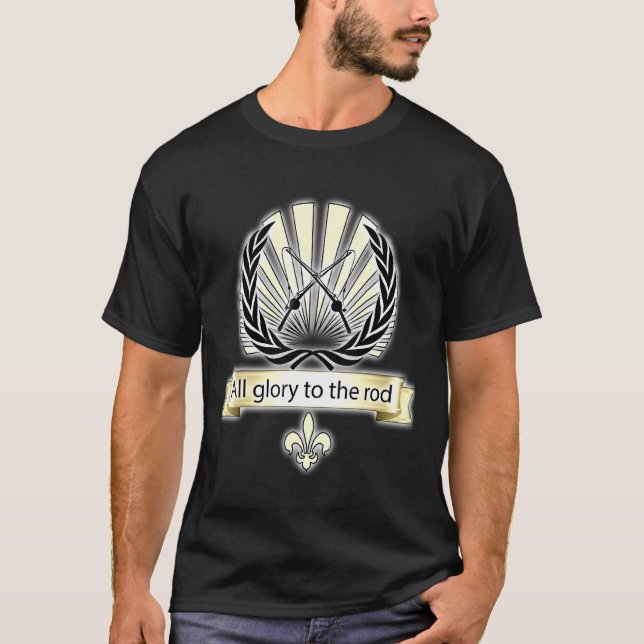 Korsade fiskespön t shirt (Framsida)