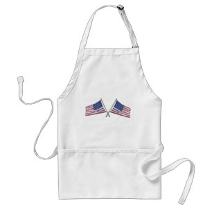 Korsade Flaggor Aprons Förkläde