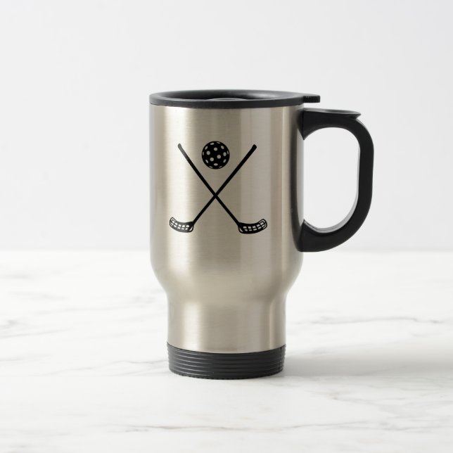Korsade floorballpinnar resemugg (Höger)