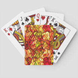 Korsade kablar gömda under någon röd markisduk casinokort