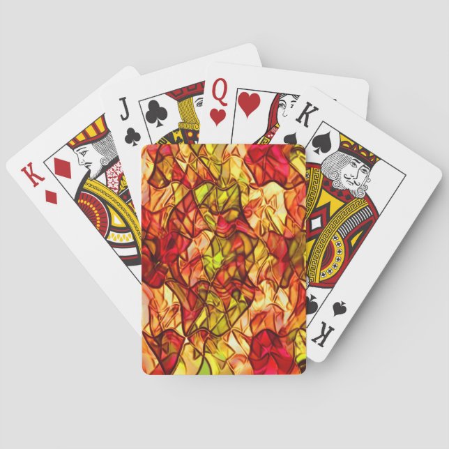 Korsade kablar gömda under någon röd markisduk casinokort (Baksidan)