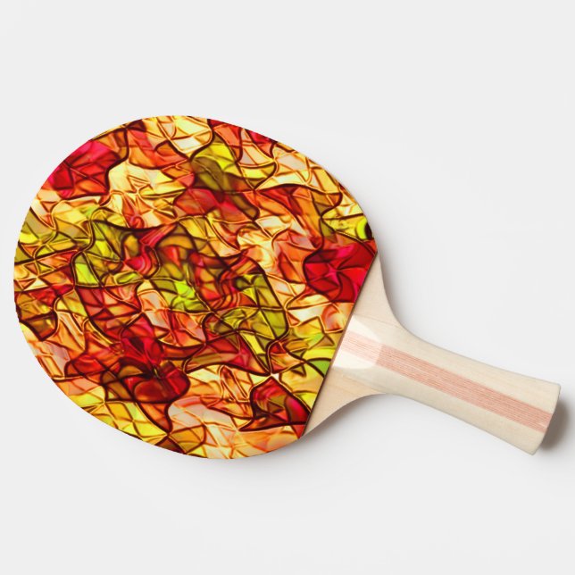 Korsade kablar gömda under någon röd markisduk pingisracket (Sidan)