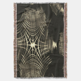 Korsade khaki linjer som upprepas i våg filt