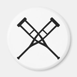 korsade kryckor magnet