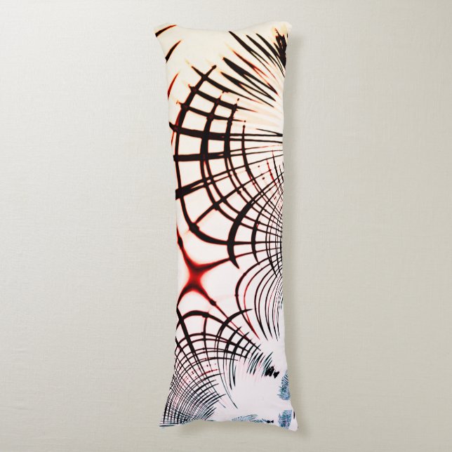 Korsade linjer i olika färger, ljus bakgrund kroppskudde (Framsidan Vertikal)