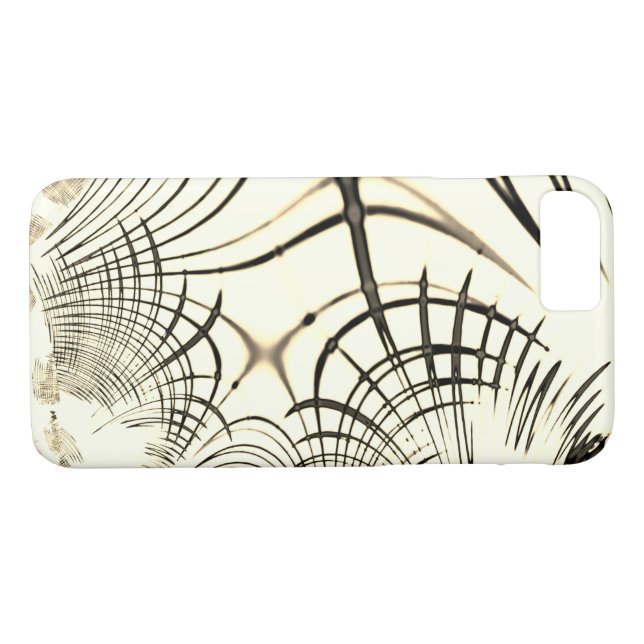 Korsade nöt-bruna kurvspår, ljusbakgrund Case-Mate iPhone skal (Baksida (horisontal))