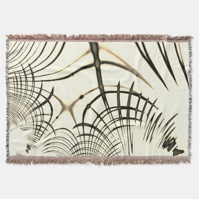 Korsade nöt-bruna kurvspår, ljusbakgrund filt (Framsidan)