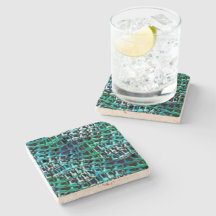 Korsade och vågigt säcknät, cyansk grönt