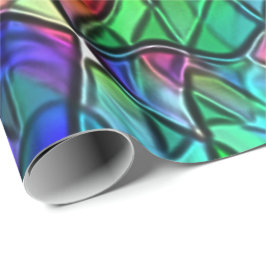 Korsade rep gömt av viss vakuumväv av färgad presentpapper