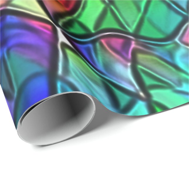 Korsade rep gömt av viss vakuumväv av färgad presentpapper (Rullad Hörn)