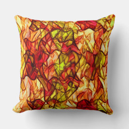 Korsade rep gömt under viss röd garnering kudde