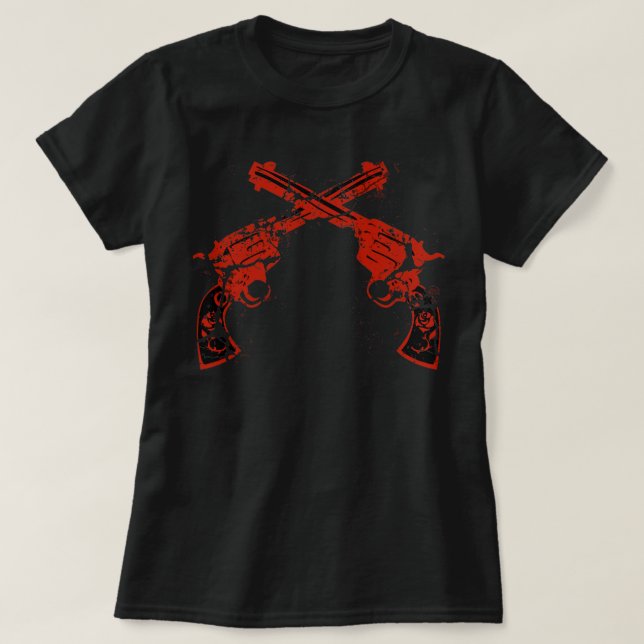 Korsade Retro-dammar Tee Shirt (Design framsida)
