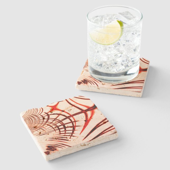 Korsade röda böjda spår med åldras stenunderlägg (Sidan)