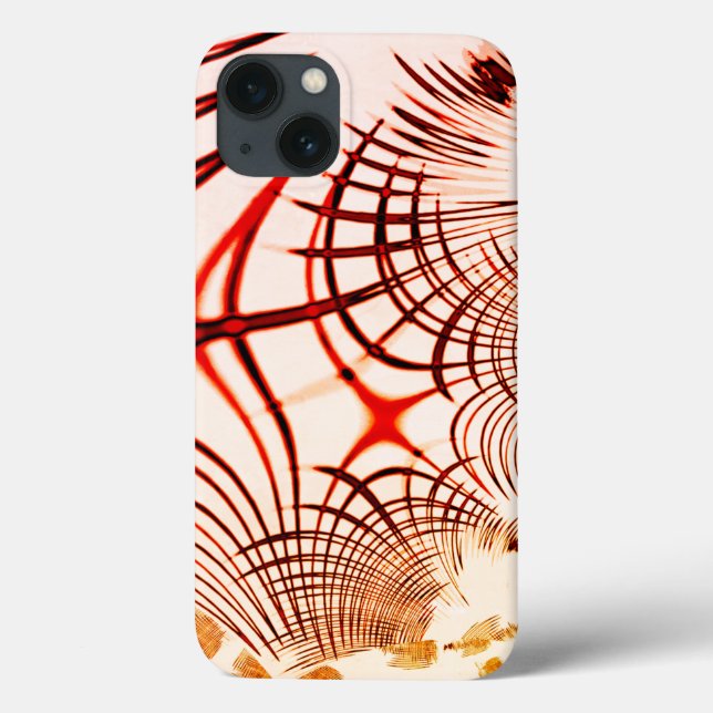 Korsade röda bruna kurvspår, åldras, effekt (Baksida)