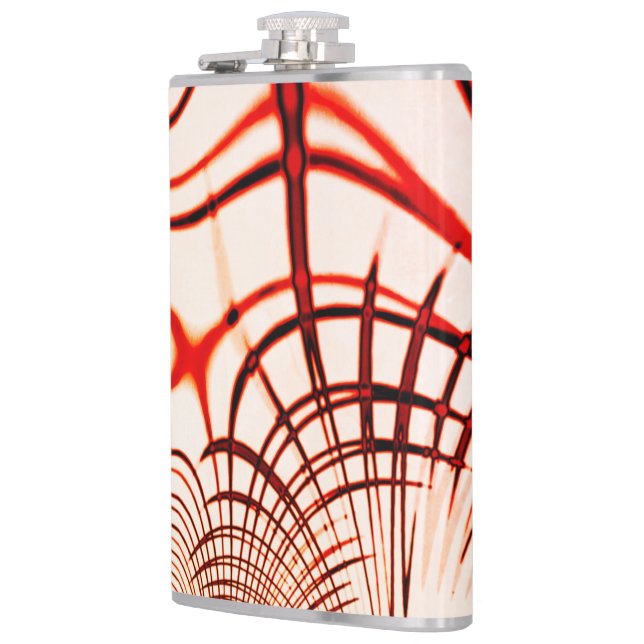 Korsade röda bruna kurvspår, åldras, effekt fickplunta (Vänster)