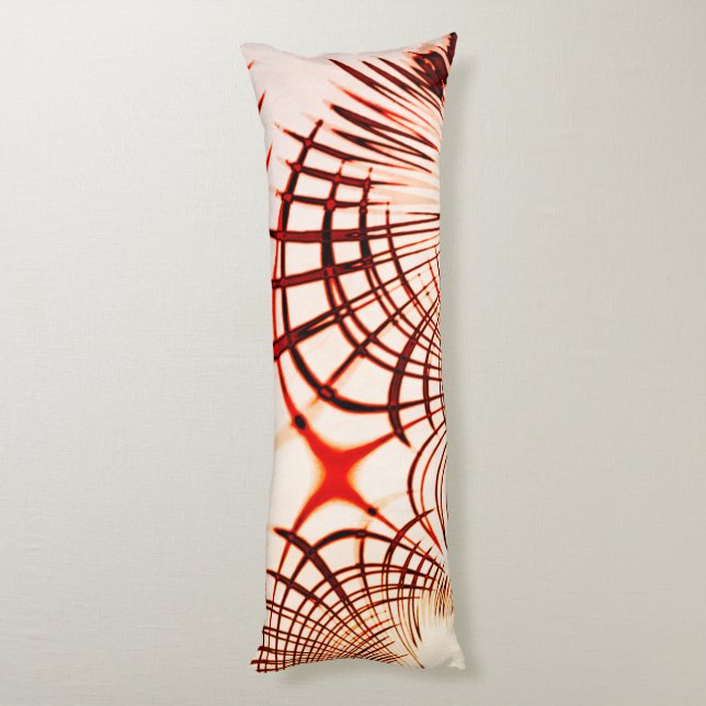 Korsade röda bruna kurvspår, åldras, effekt kroppskudde (Baksidan (Vertikal))