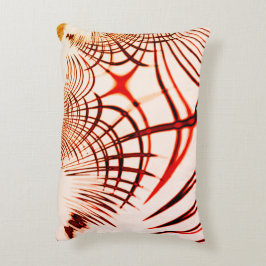 Korsade röda bruna kurvspår, åldras, effekt prydnadskudde