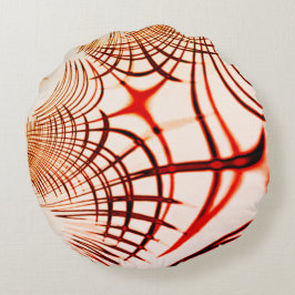 Korsade röda bruna kurvspår, åldras, effekt rund kudde