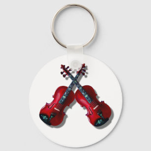 KORSADE RÖDA FIOLER - KEYCHAIN NYCKELRING