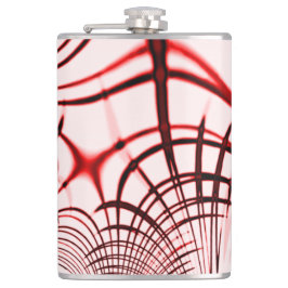 Korsade röda kurvspår på ljusbakgrund fickplunta