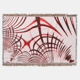 Korsade röda kurvspår på ljusbakgrund filt