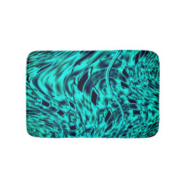 Korsade rutor speglade i cyan Image Bath Badrumsmatta