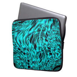 Korsade rutor speglade i cyanbildsbild laptop fodral