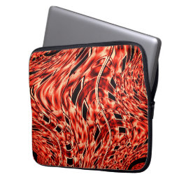 Korsade rutor speglade i korall laptop fodral