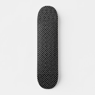 Korsade rutor - Svartvit Skateboard Bräda 21,5 Cm