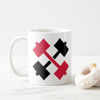 Korsade skivstångar kaffemugg