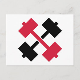 Korsade skivstångar vykort