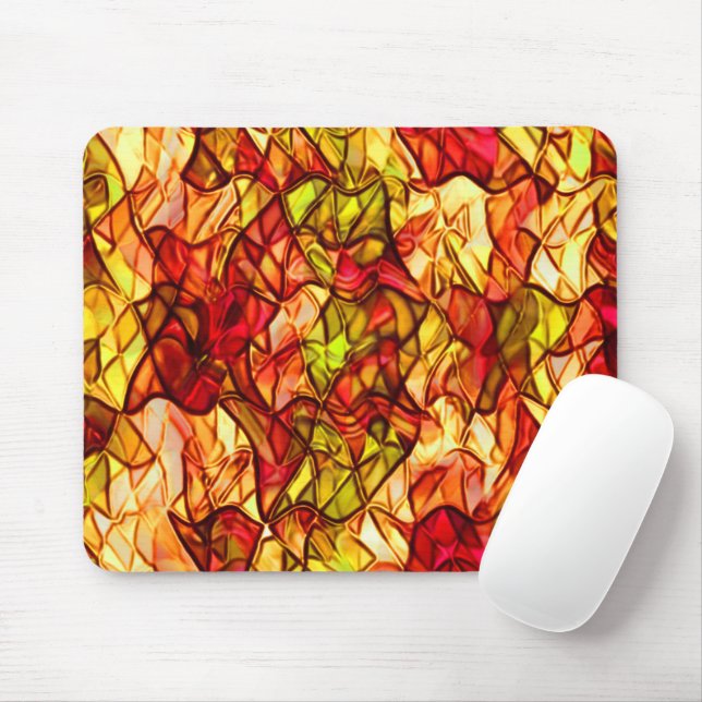 Korsade slingor gömt under viss röd garnering musmatta (Med mus)