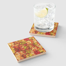 Korsade slingor gömt under viss röd garnering stenunderlägg