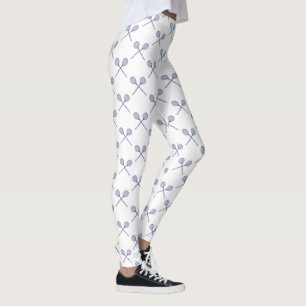Korsade squashracketar blåa leggings