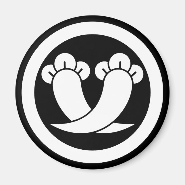 Korsande kryddnejlikor i cirkel magnet (Framsidan)