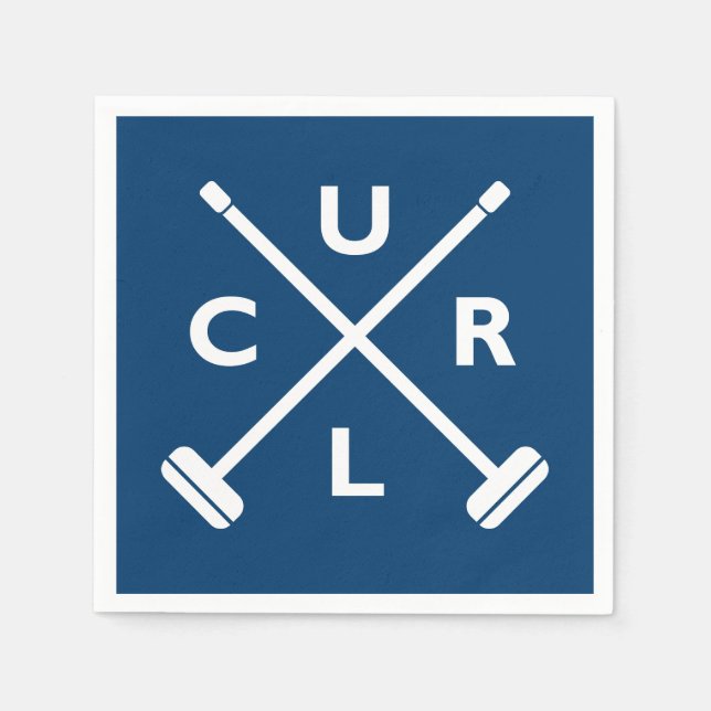 Korsande kuddar Pappersservett - blå (Framsidan)