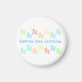 Korsande lager för ballongen Hund Magnet