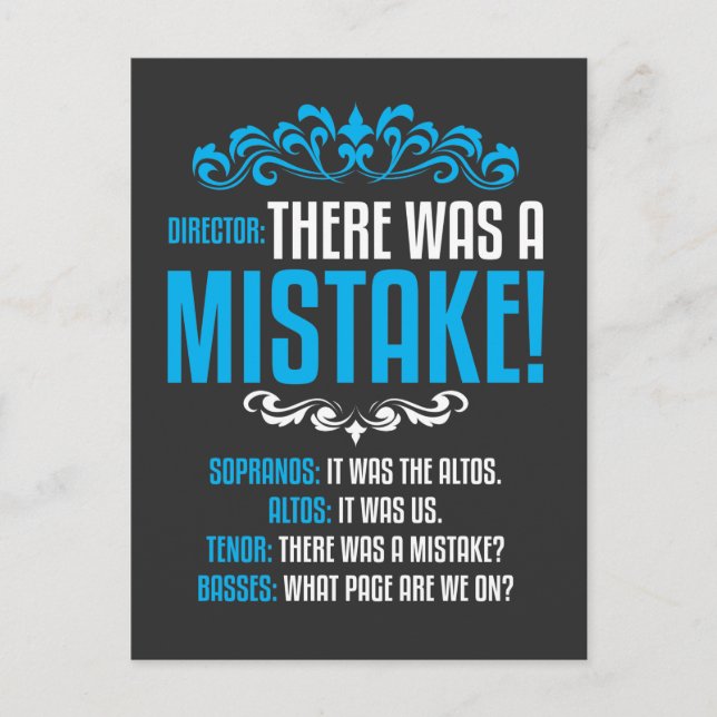 Körsångare Musikalisk Musikledare Sopran Alt T Vykort (Framsida)